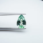 Load image into Gallery viewer, Pear lab grown green sapphire
