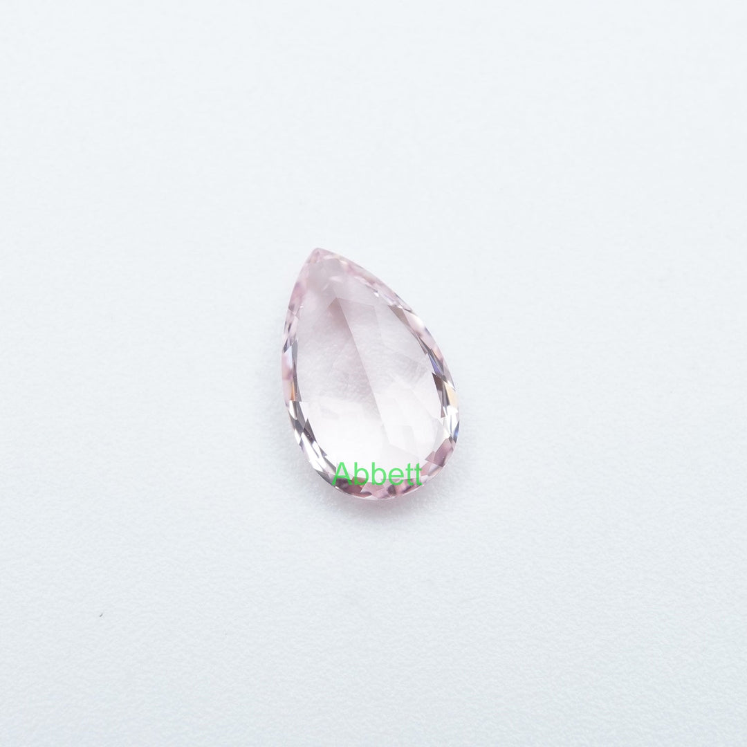 Pear lab grown light pink sapphire