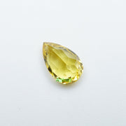 Pear lab grown yellow sapphire