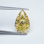 Load image into Gallery viewer, Pear lab grown yellow diamond
