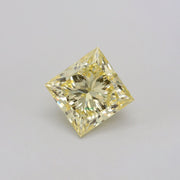 Square princess lab grown yellow diamond