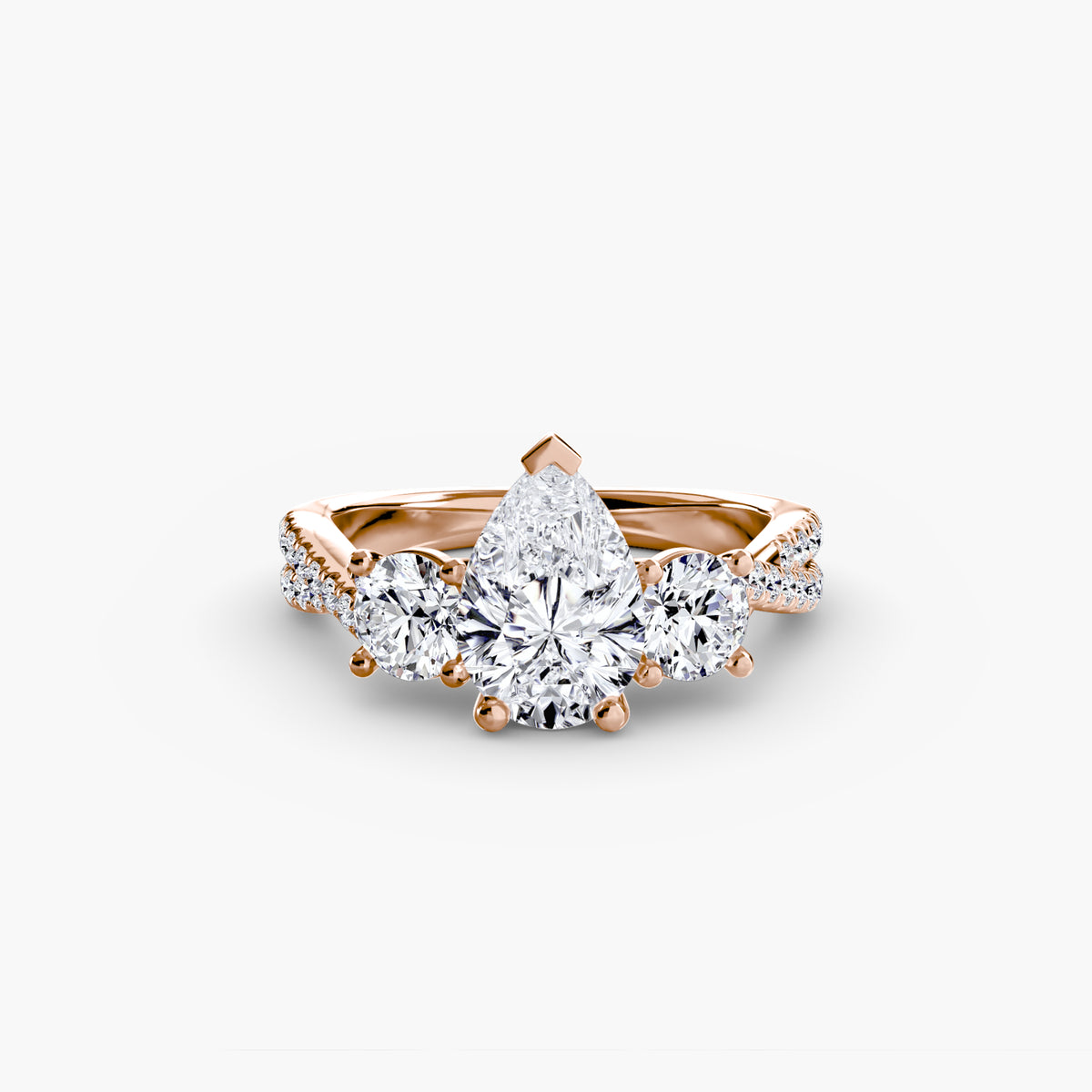 Three-Stone with Pavé Band 2
