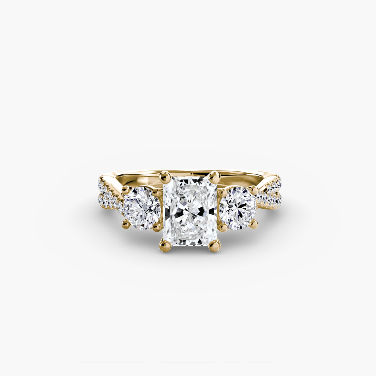 Three-Stone with Pavé Band 2