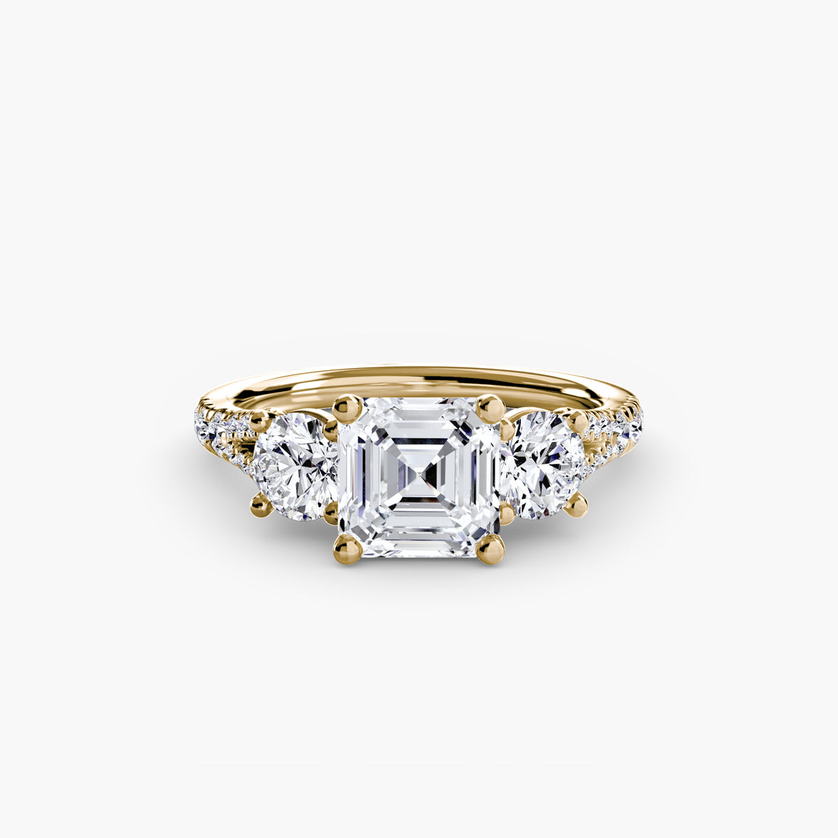 Three-Stone with Pavé Band 3