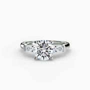 Three-Stone Ring (Baguette Side Stones)