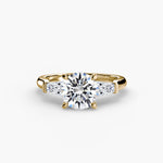 Load image into Gallery viewer, Three-Stone Ring (Baguette Side Stones)

