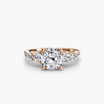 Load image into Gallery viewer, Five Stone Ring with Pavé Band
