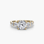 Load image into Gallery viewer, Five Stone Ring with Pavé Band
