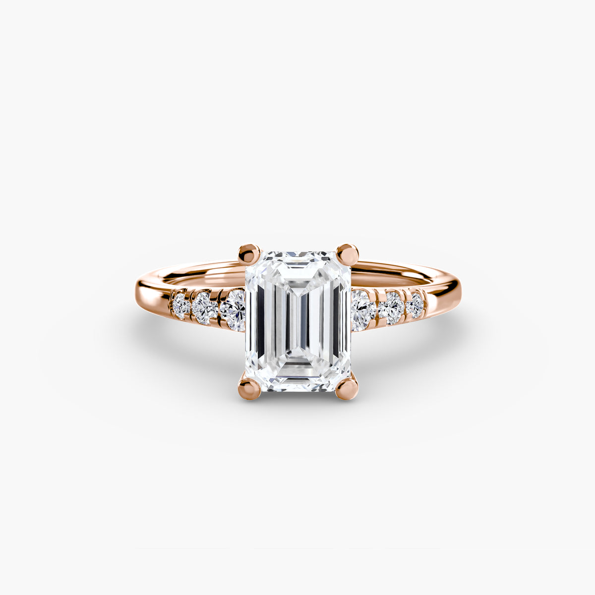 Solitaire with Shoulder Accents
