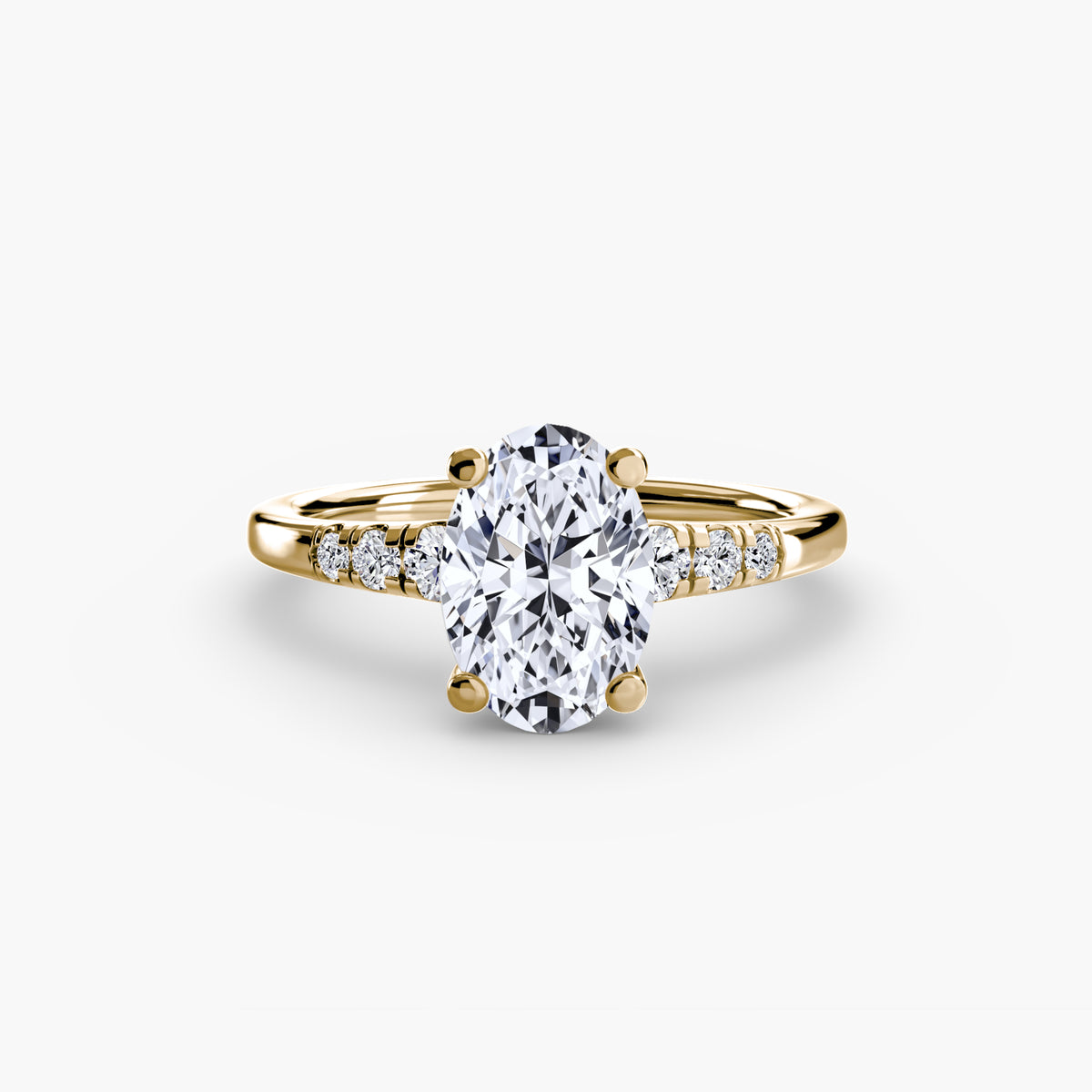 Solitaire with Shoulder Accents