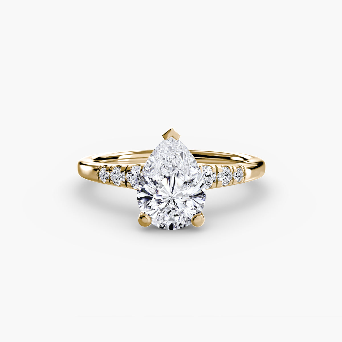 Solitaire with Shoulder Accents