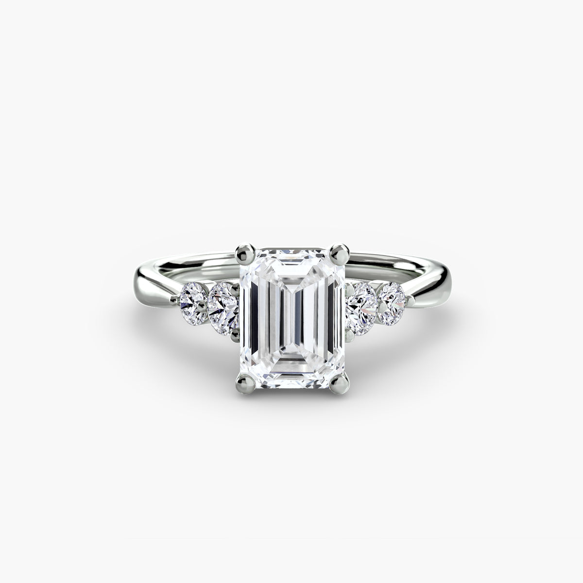 Solitaire with Shoulder Accents 2