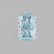 Radiant lab grown blue diamond