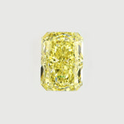 Radiant lab grown yellow diamond