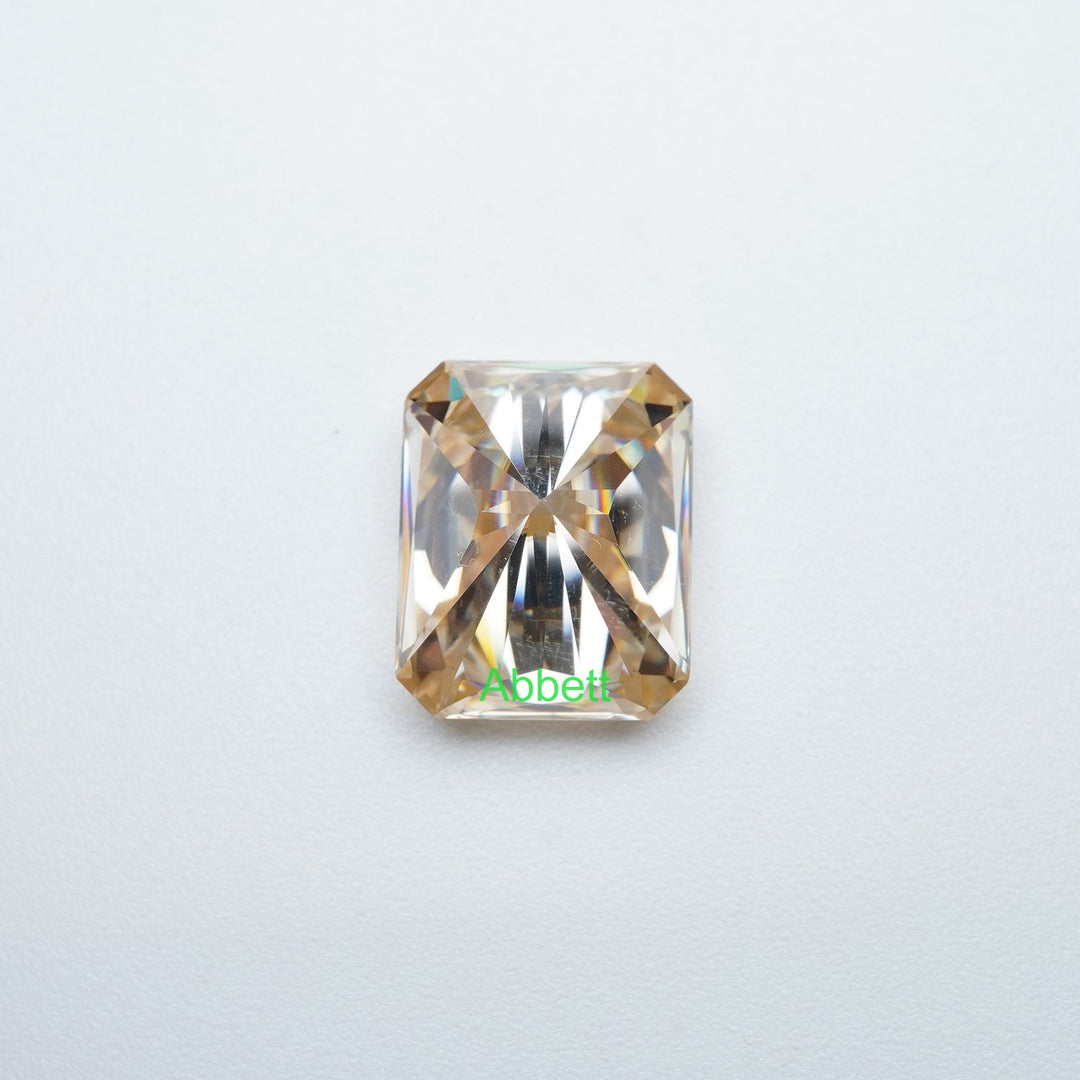 Radiant brown moissanite