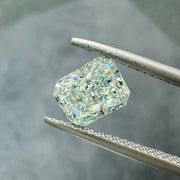 Radiant lab grown green diamond