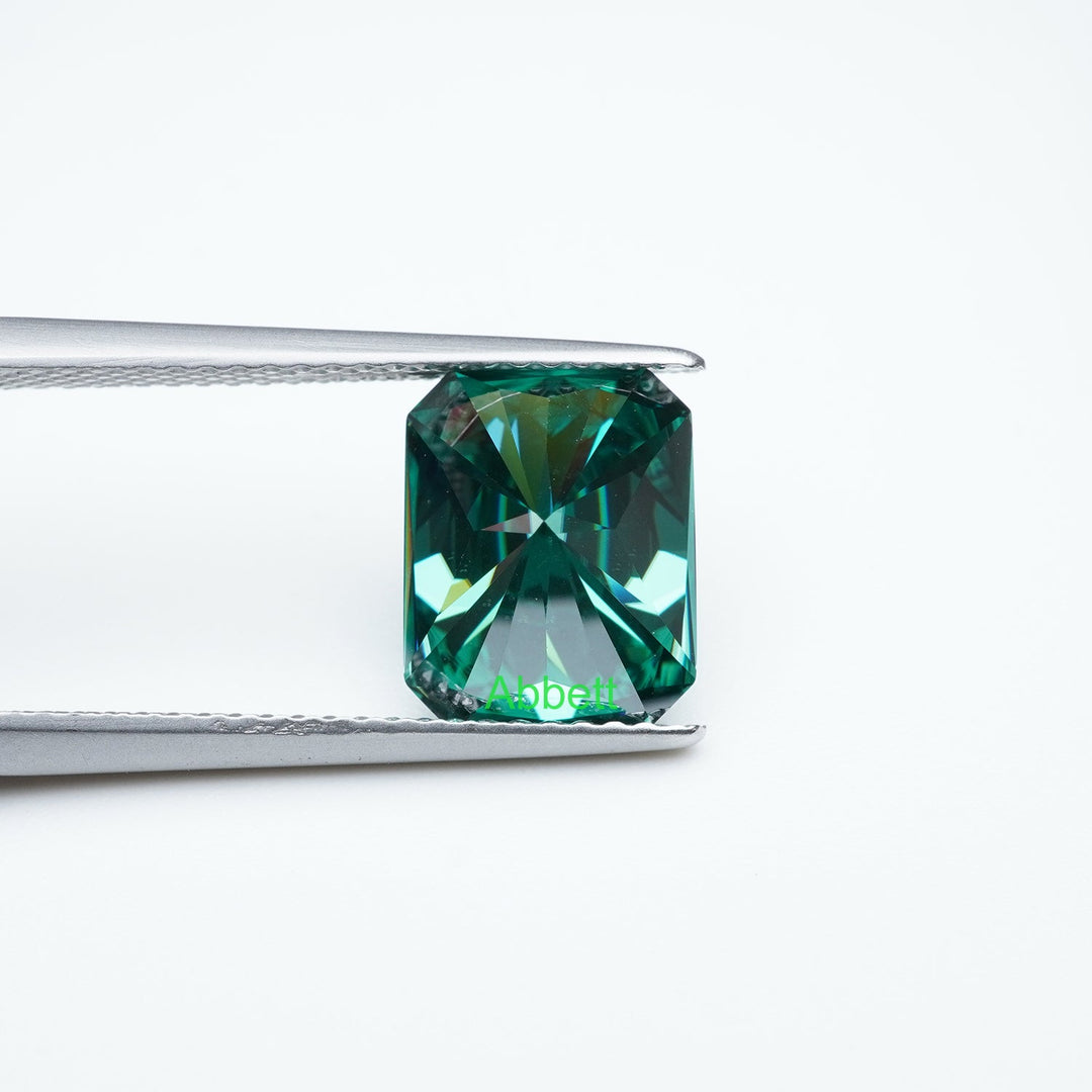 Radiant green moissanite