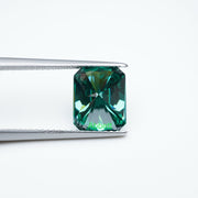 Radiant green moissanite