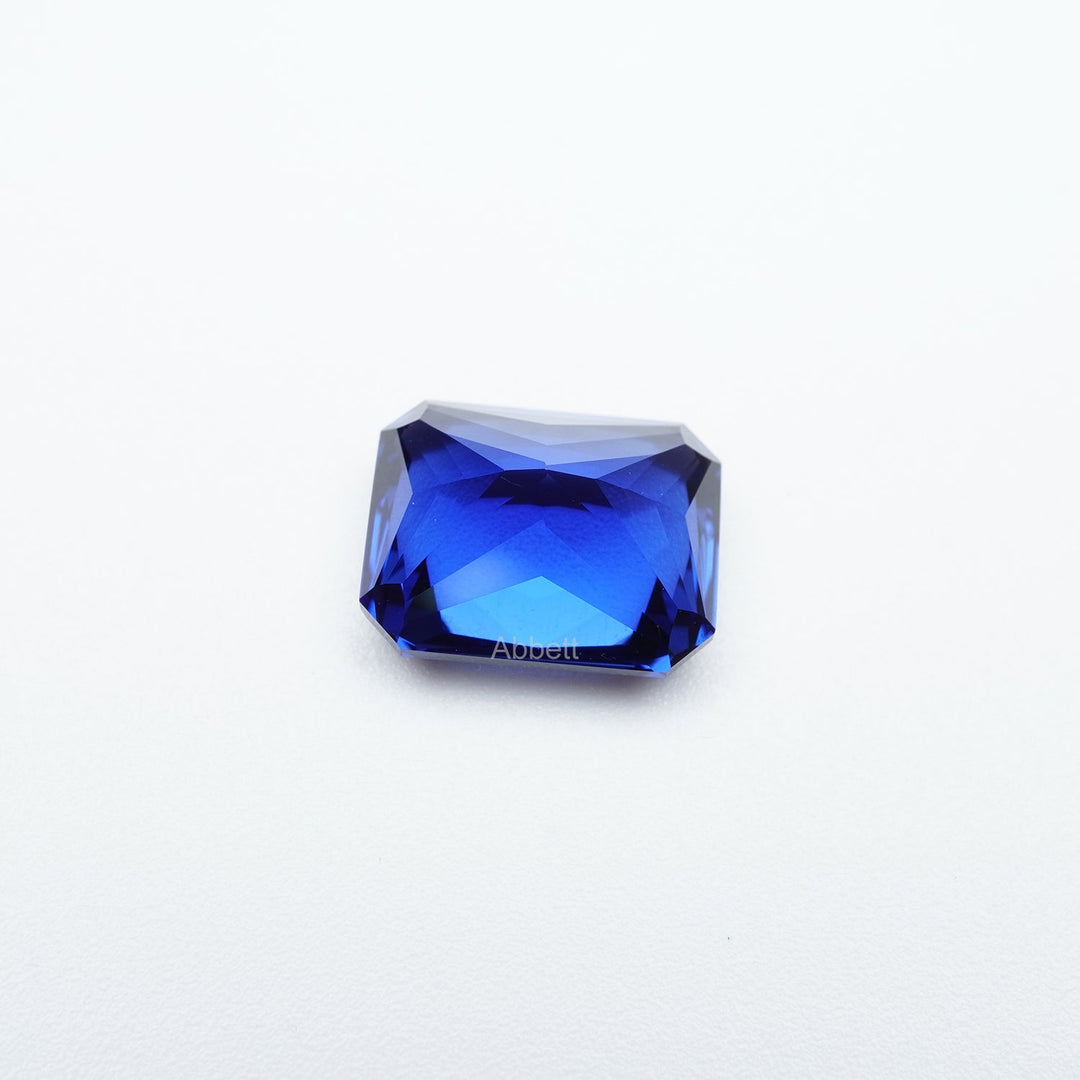 Radiant lab grown blue sapphire