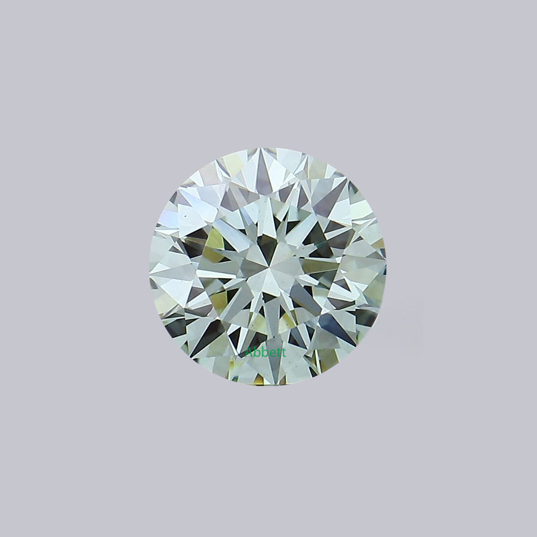 Round lab grown green diamond