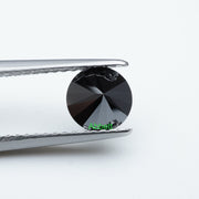 Round black moissanite