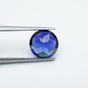 Round lab grown blue sapphire