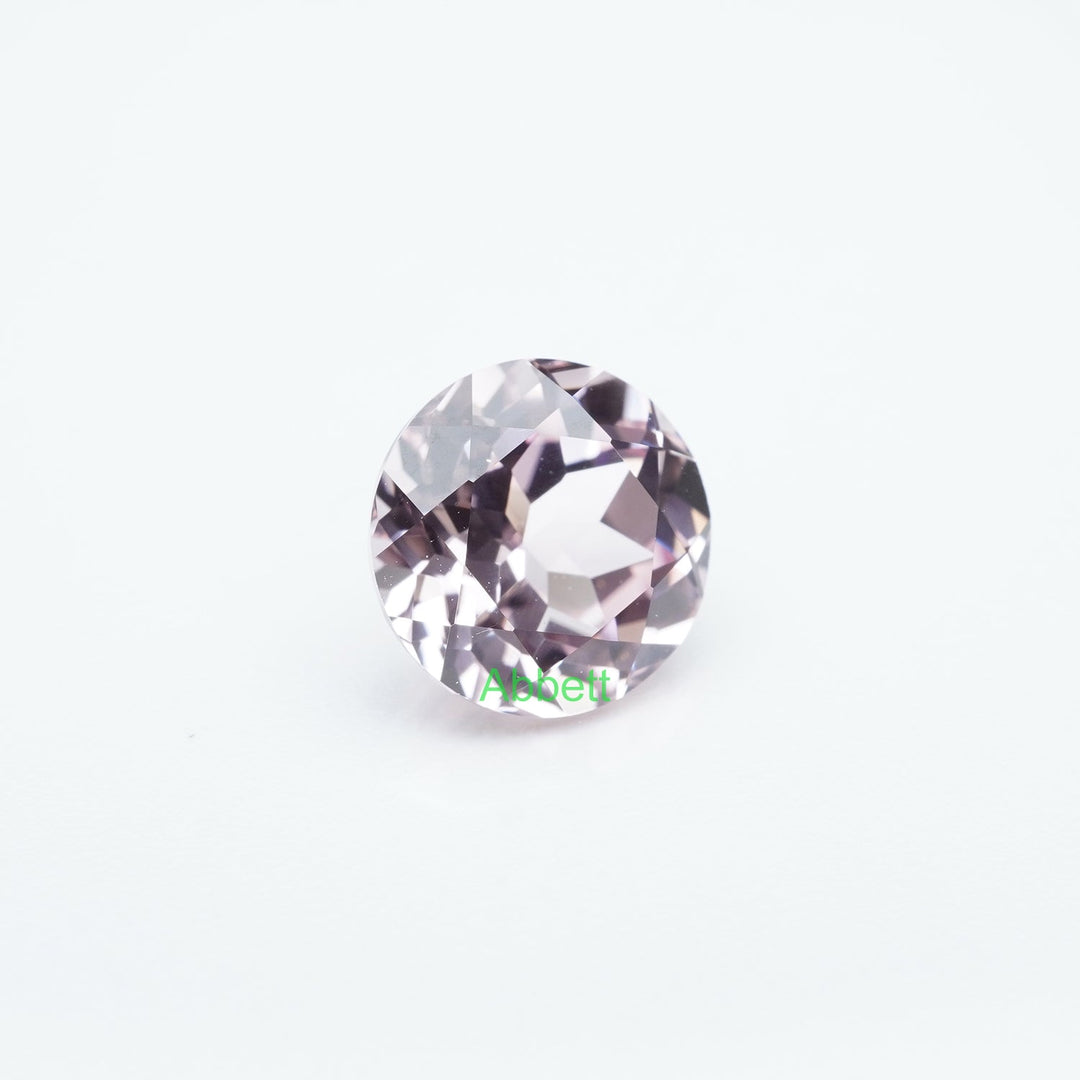 Round lab grown light pink sapphire