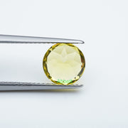 Round lab grown yellow sapphire