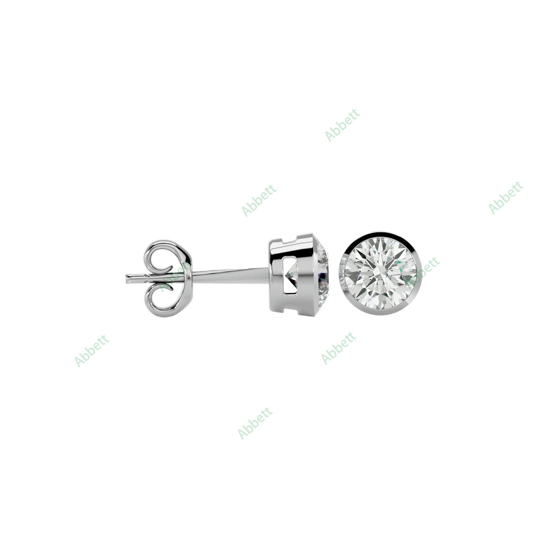 Bezel Stud Earring ST003