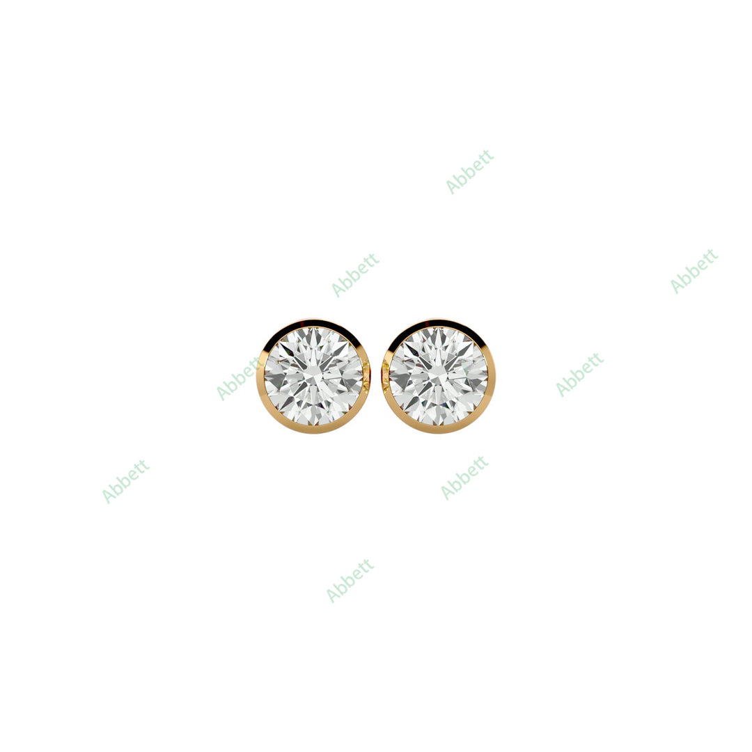 Bezel Stud Earring ST003