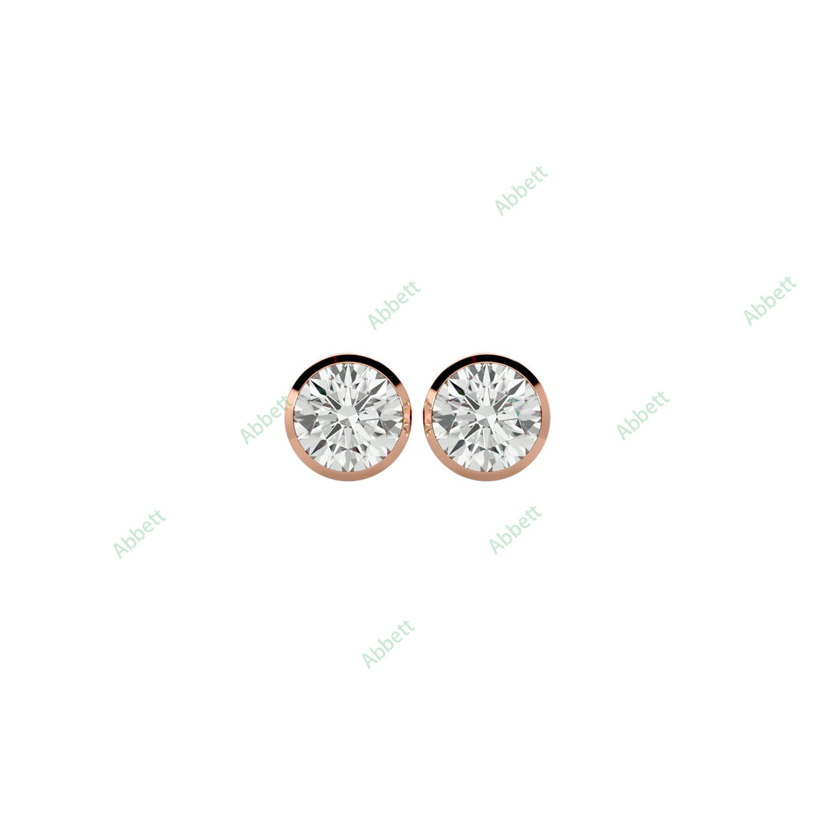 Bezel Stud Earring ST003