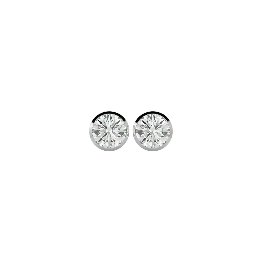 Bezel Stud Earring ST003
