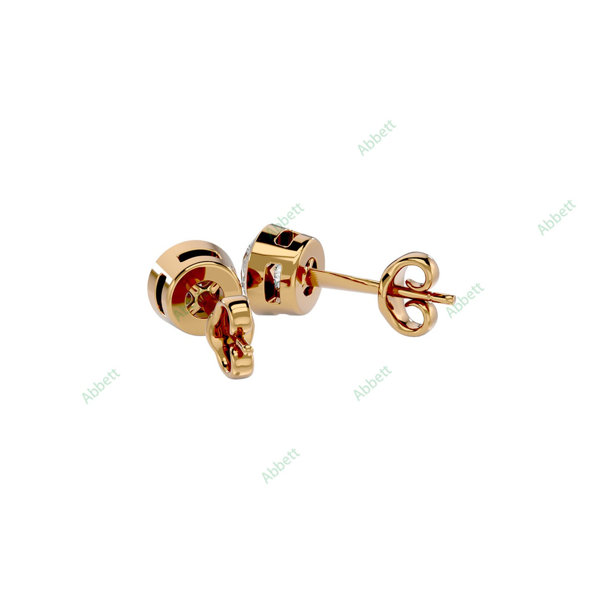 Bezel Stud Earring ST003