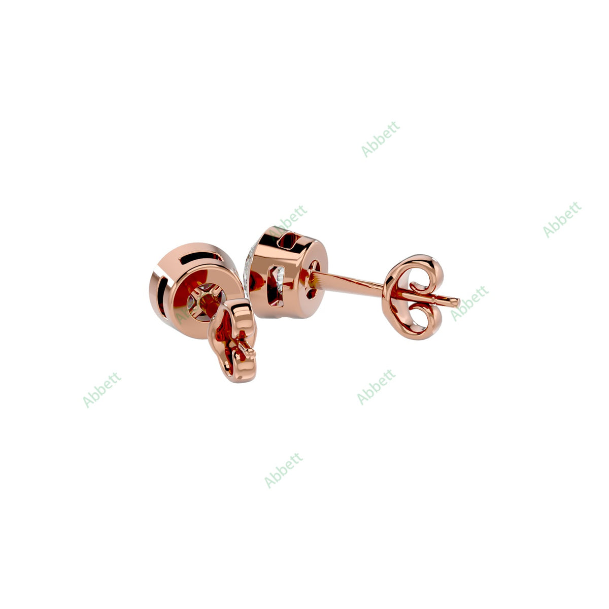 Bezel Stud Earring ST003