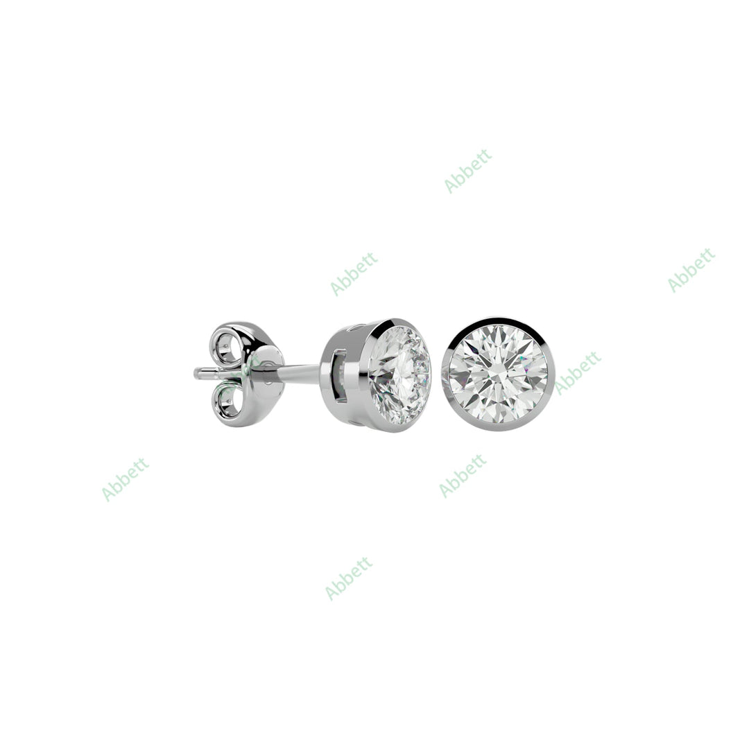 Bezel Stud Earring ST003