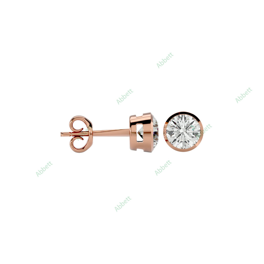 Bezel Stud Earring ST003