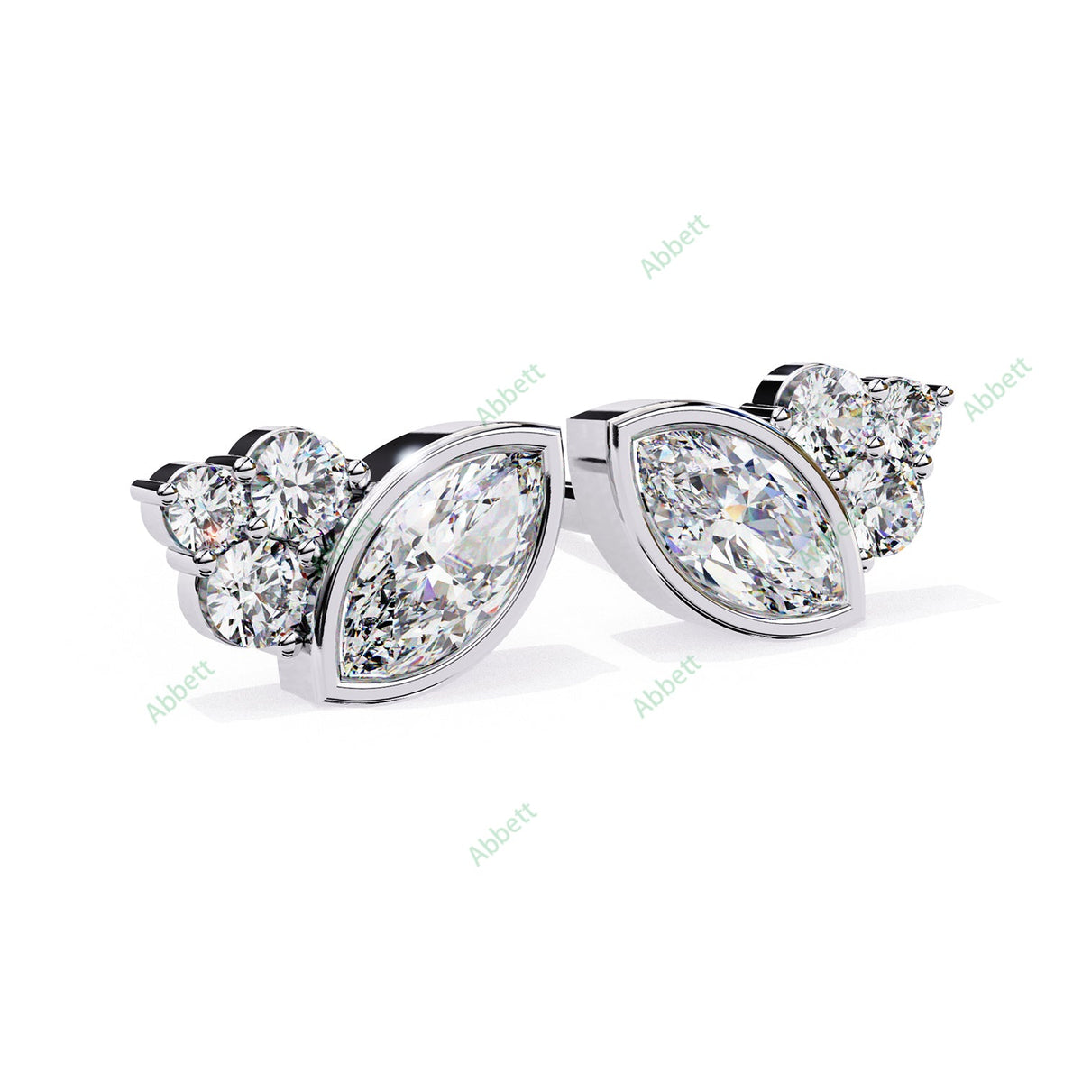 Bezel Stud Earring STBO1354