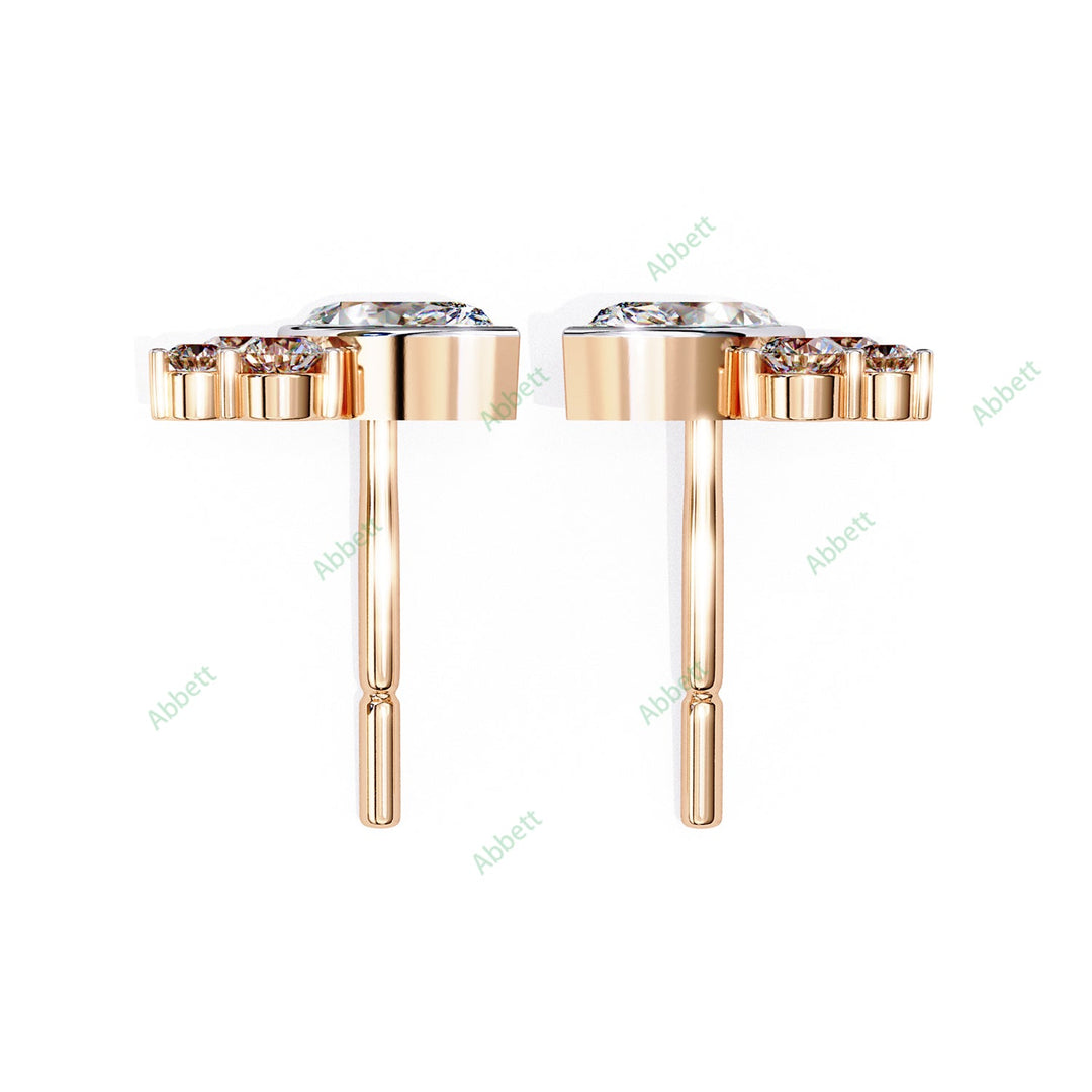 Bezel Marquise Bouquet Studs Earring STBO1354