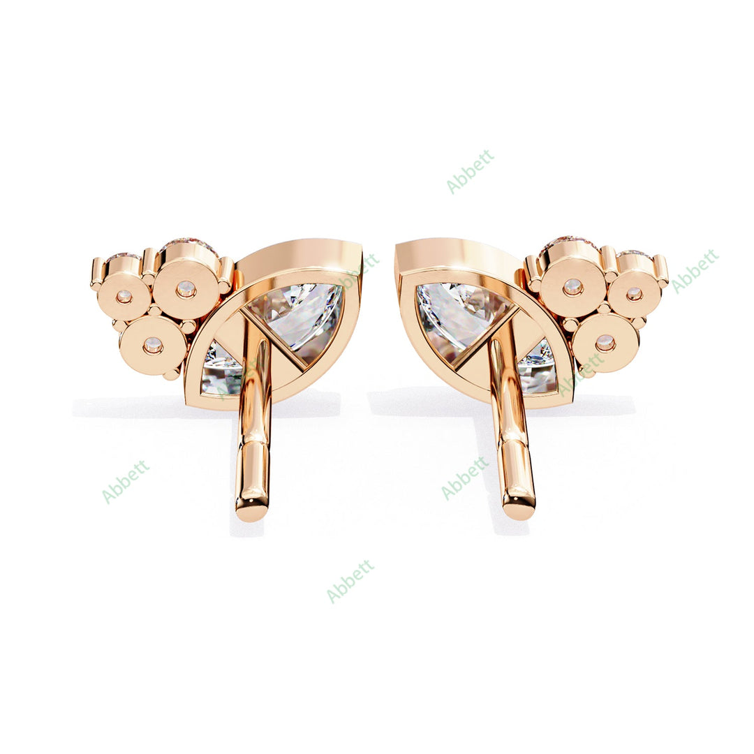 Bezel Marquise Bouquet Studs Earring STBO1354