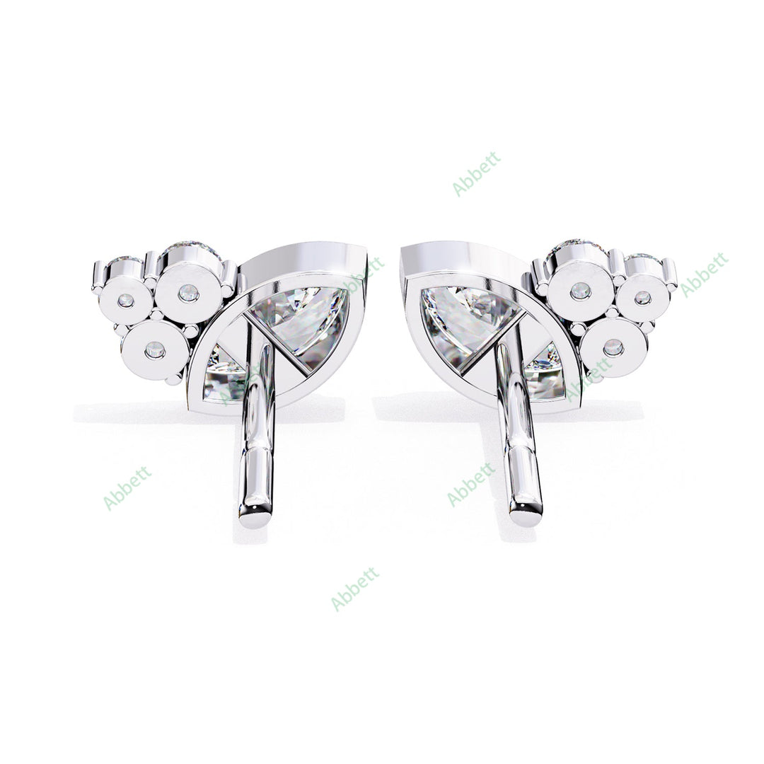 Bezel Marquise Bouquet Studs Earring STBO1354