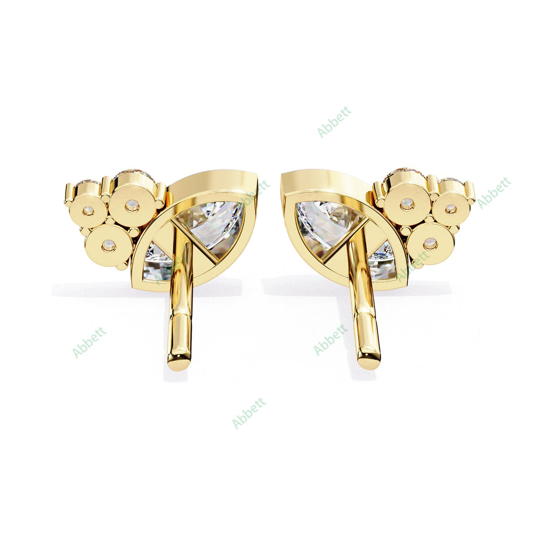 Bezel Marquise Bouquet Studs Earring STBO1354