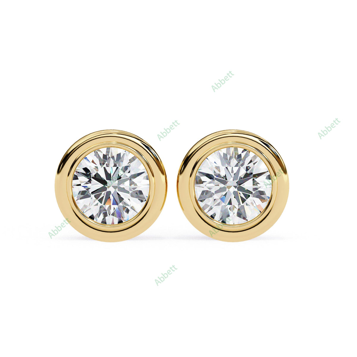 Bezel Stud Earring STCL1329