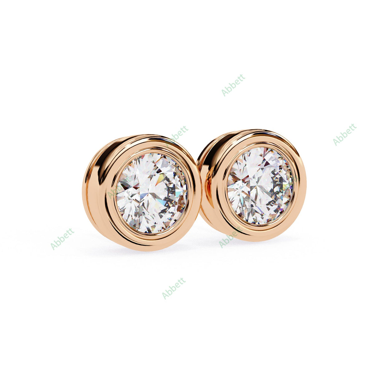 Bezel Stud Earring STCL1329