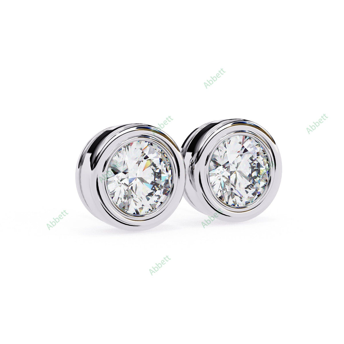 Bezel Stud Earring STCL1329