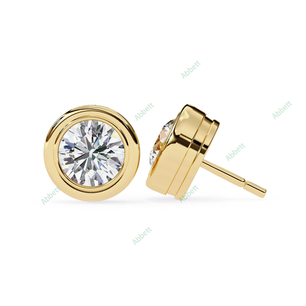 Bezel Stud Earring STCL1329