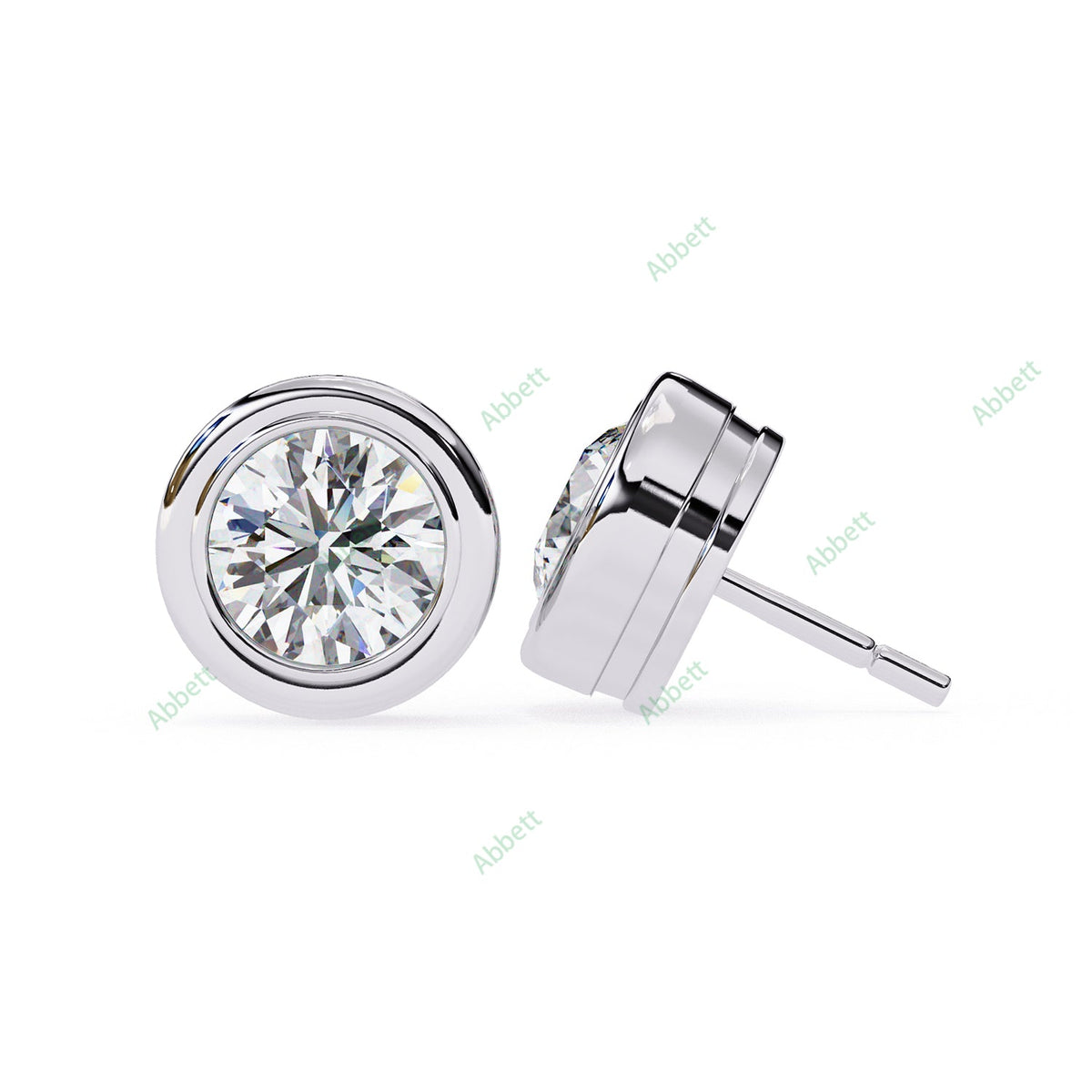 Bezel Stud Earring STCL1329