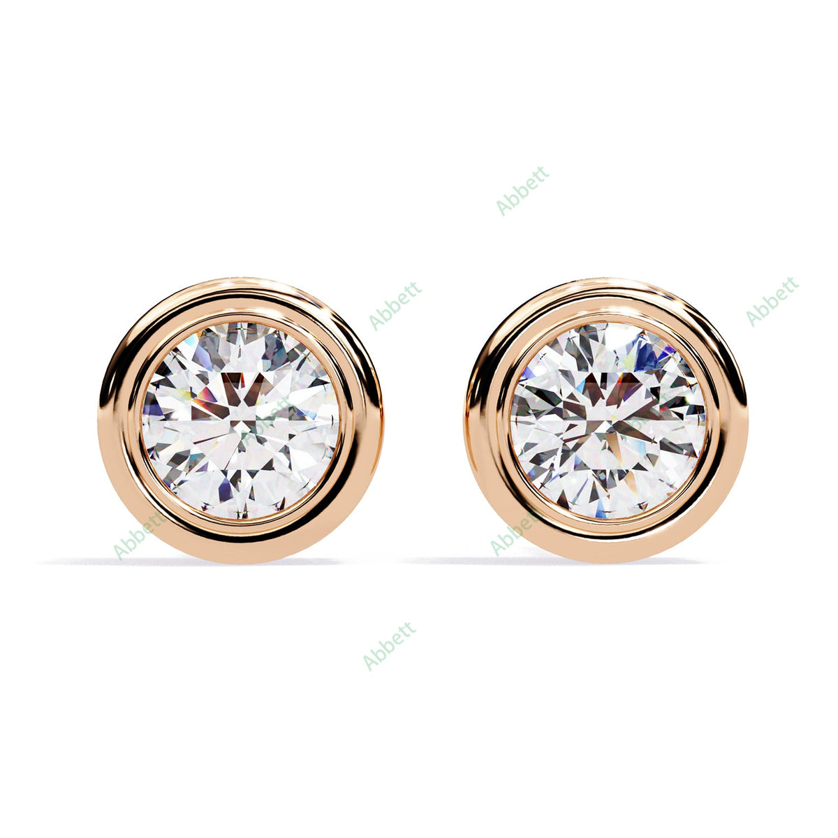 Bezel Stud Earring STCL1329