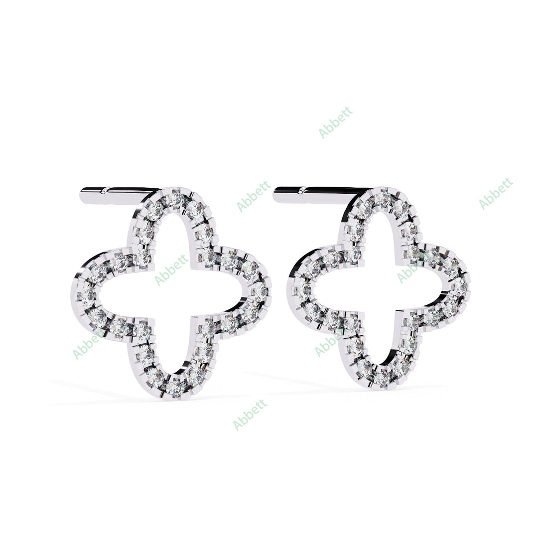 Round Clover Studs Earring STCL1335