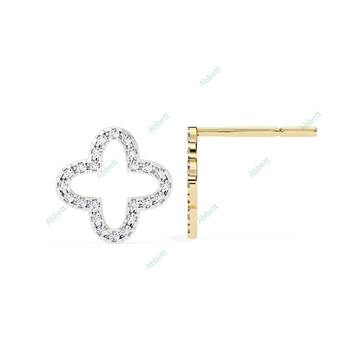 Round Clover Studs Earring STCL1335