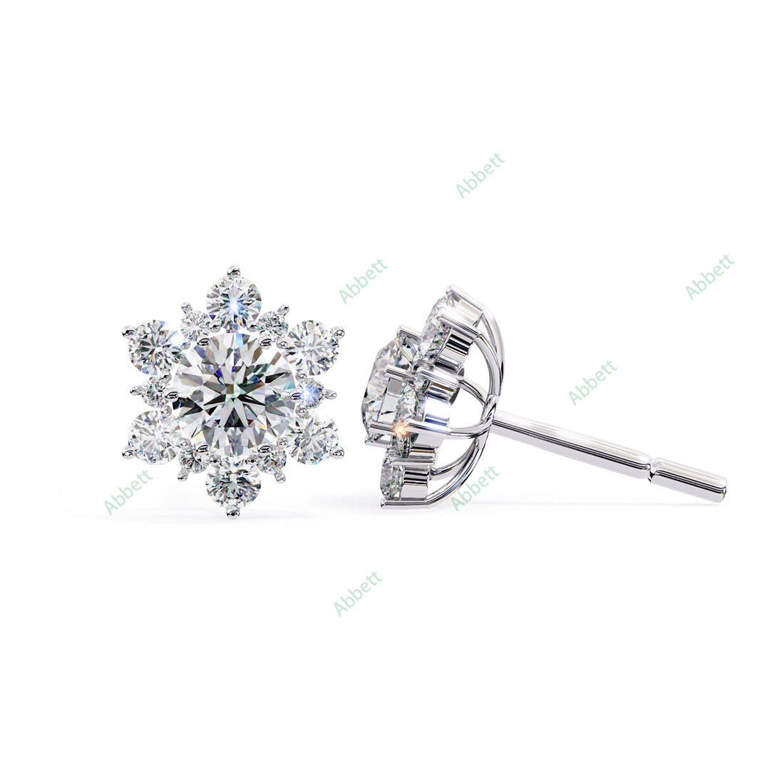 Round Cluster Studs Earring STCL1345